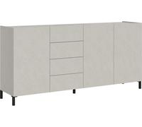Mueble aparador con 3 puertas y 4 cajones, de 174 x 40 x 84 cm, modelo Solaria Kaschmir