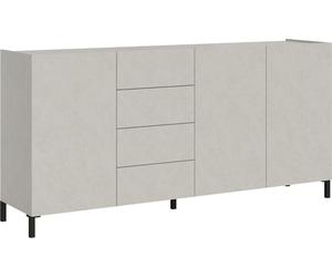 Mueble aparador con 3 puertas y 4 cajones, de 174 x 40 x 84 cm, modelo Solaria Kaschmir