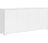 Mueble aparador con 4 puertas, dimensiones 172 x 40 x 83 cm, color blanco brillante Lumina