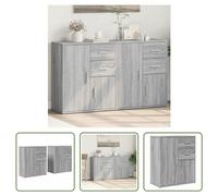 Mueble aparador de la colección "Living Store", 2 unidades, color gris roble Sonoma, dimensiones 60x31x70 cm, fabricado en material de madera