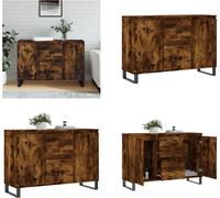 Mueble aparador de vidaXL, color roble ahumado, 104x35x70 cm, fabricado en material de madera. - Aparador - Aparadores - Cómoda - Buffet