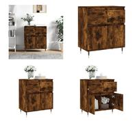 Mueble aparador de vidaXL, color roble ahumado, 60x35x70 cm, fabricado en material de madera. - Aparador - Aparadores - Cómoda - Buffet
