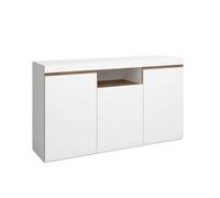 Mueble aparador elis salón blanco mate y roble naturale 81x140x40 cm 40 cm