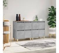 Mueble aparador "Living Store", 2 unidades, color gris cemento, 60x35x70 cm, fabricado en material de madera