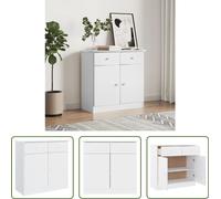 Mueble aparador Living Store, modelo ALTA, color blanco, dimensiones 77x35x73 cm, fabricado en madera maciza de pino