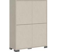 Mueble aparador Lumina de madera de cachemira con 4 puertas, de 90 x 35 x 120 cm