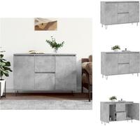 Mueble aparador vidaXL, color gris hormigón, 104 x 35 x 70 cm, material de madera, - Aparadores