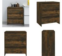 Mueble aparador vidaXL, color roble ahumado, 70x41x75 cm, material: tablero de partículas. Aparador, aparadores, aparador buffet, armario de almacenamiento