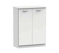 Mueble armario auxiliar multiusos habitacion pasillo cocina color blanco 101x74x37 cm