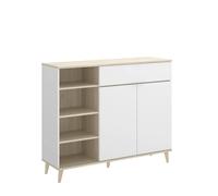 Kit Muebles Mueble auxiliar cocina WOK 4 comp., 2 cajones, 2 puertas Blanco/Natural 102x120x40 cm