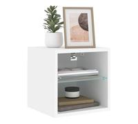 Mueble auxiliar sifly 2 estantes luz led blanco 30x30x28,5 cm