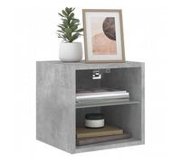 Mueble auxiliar sifly 2 estantes luz led gris 30x30x28,5 cm