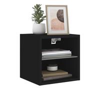 Mueble auxiliar sifly 2 estantes luz led negro 30x30x28,5 cm