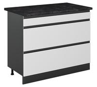 Mueble bajo de cocina Vicco R-Line Blanco/Antracita 100 cm encimera Antracita, Model 71567