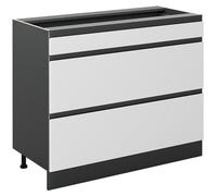Mueble bajo de cocina Vicco R-Line Blanco/Antracita 100 cm sin encimera, Model 71598