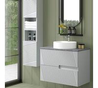 Mueble bajo de lavabo Saser (An x Pr x Al: 60 x 45 x 60 cm, Gris)