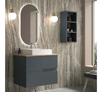 Mueble bajo de lavabo Sia (An x Pr x Al: 80 x 45 x 60 cm, Antracita)