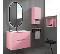 Mueble bajo de lavabo Teram (An x Pr x Al: 100 x 45 x 60 cm, Rosa)