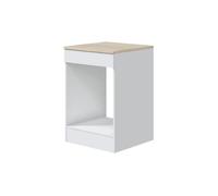 Mueble bajo kira para horno blanco/natural 60 cm