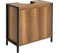 Mueble bajo lavabo – armario de baño – espacio de almacenamiento debajo del lavabo – patas ajustables – hueco para el sifón – amplio espacio de almacenamiento con 2 puertas y 1 estante – chapa de acer