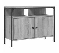 Mueble bajo lavabo, color Sonoma gris, 80x30x60 cm, fabricado en material de madera