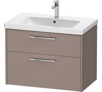 Mueble bajo lavabo Duravit D-Code, 1 extraíble, 1 cajón, 784x460mm, corte sifón, con tirador, DC4672010430000, Color: Carcasa de basalto mate, tirador cromado brillante