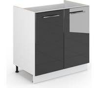 Mueble bajo lavabo Vicco Fame-Line Antracita alto brillo 80 x 82 cm sin encimera, Model 43549