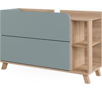 Mueble bajo lavabo Vicco Karen Sonoma/azul 100 x 65 cm con 2 cajones, Model 54675