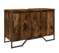 Mueble bajo lavabo vidaXL, color roble ahumado, 91 x 35 x 60 cm, material de madera