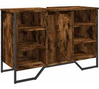 Mueble bajo lavabo vidaXL, color roble ahumado, 91 x 35 x 60 cm, material de madera
