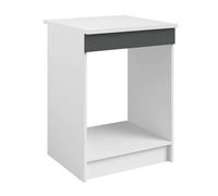 Mueble bajo para horno, armario de horno 60x60 gris brillante y blanco 60x84x60 cm