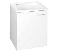 Mueble bajo para lavabo Aqualine ZOJA, 40x50x32 cm, 1 puerta, color blanco