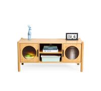 Relaxdays Mueble para TV con 2 puertas marrón claro