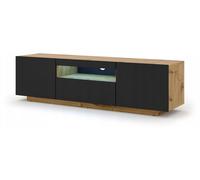 Mueble bajo para TV Aura, 150 cm, para colgar o apoyar, universal, mueble auxiliar para televisión, mueble bajo para TV, aparador, mesa de Hi-Fi, mueble colgante, acabado en roble artesanal y mate, si