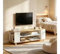 Mueble bajo para TV con ruedas, 120 cm, para televisores de hasta 55 pulgadas, montaje en pared