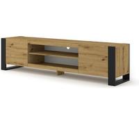 Mueble bajo para TV MONDI, 188 cm, aparador, mesa de alta fidelidad, estantería, aparador, roble "Artisan"