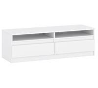 Mueble Bajo TV Con Estante 120cm Blanco Con Cajones 134420646