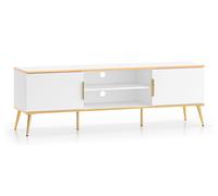 Mueble Bajo Viterbo Para Televisión 160x40x53cm Blanco Alpino Mate