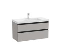 Mueble Base 2 Cajones Lavabo Plus Centrado Gris Mate 100x46x57cm Roca