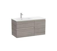 Mueble Base Asimétrico 2 Cajones Una Puerta Lavabo Izquierda 100x46x53cm Roca