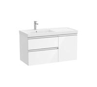 Mueble Base Asimétrico con 2 Cajones Una Puerta Lavabo a la Izquierda 100x46x57cm Roca