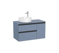Mueble Base Asimétrico con 2 Cajones y Una Puerta para Lavabo Sobre Encimera Izquierda 90x46x53cm Roca