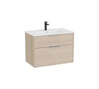 Mueble Base Compacto Suspendido 2 Cajones Lavabo Porcelana 80x46x58cm Roca