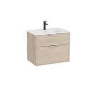 Mueble Base Compacto Suspendido con 2 Cajones y Lavabo Porcelana 70x46x58cm Roca