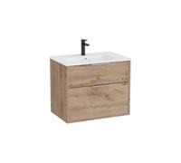Mueble Base Compacto Suspendido con 2 Cajones y Lavabo Porcelana 70x46x58cm Roca