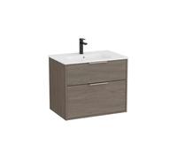 Mueble Base Compacto Suspendido con 2 Cajones y Lavabo Porcelana 70x46x58cm Roca