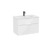 Mueble Base Compacto Suspendido con Lavabo Porcelana 80x46x58cm Blanco Brillo Roca