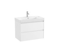 Mueble Base Suspendido 2 Cajones Lavabo Cuadrado Fineceramic 80x46x64cm Blanco Mate Roca