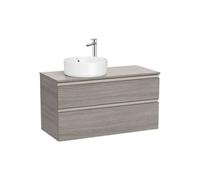 Mueble Base Suspendido 2 Cajones Lavabo Sobre Encimera Izquierda 100x46x53cm Roca