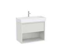 Mueble Base Suspendido Cajón Estante Abierto Lavabo con Orificio para Grifería 80x43x60cm Roca